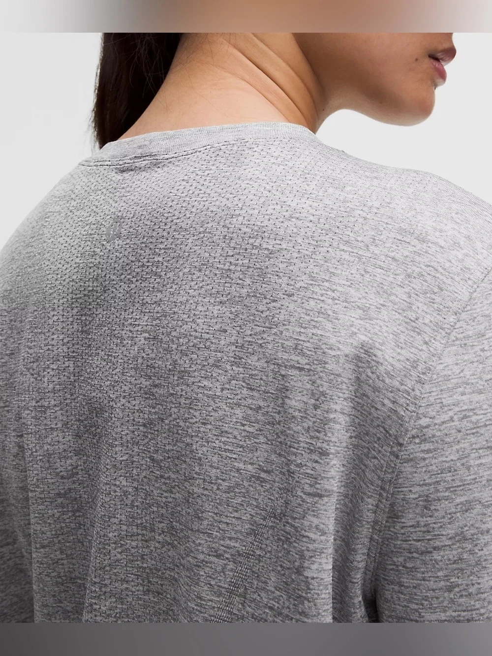 Lululemon Swiftly Relaxed Long Sleeve Shirt Size 6 NWT Slate White (SLTE/WHT)